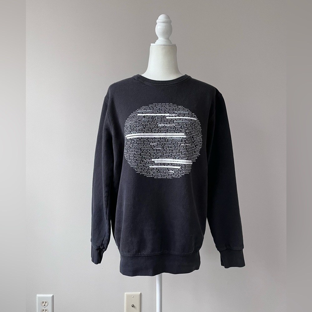 Pull&Bear Black Graphic Raglan Sweatshirt